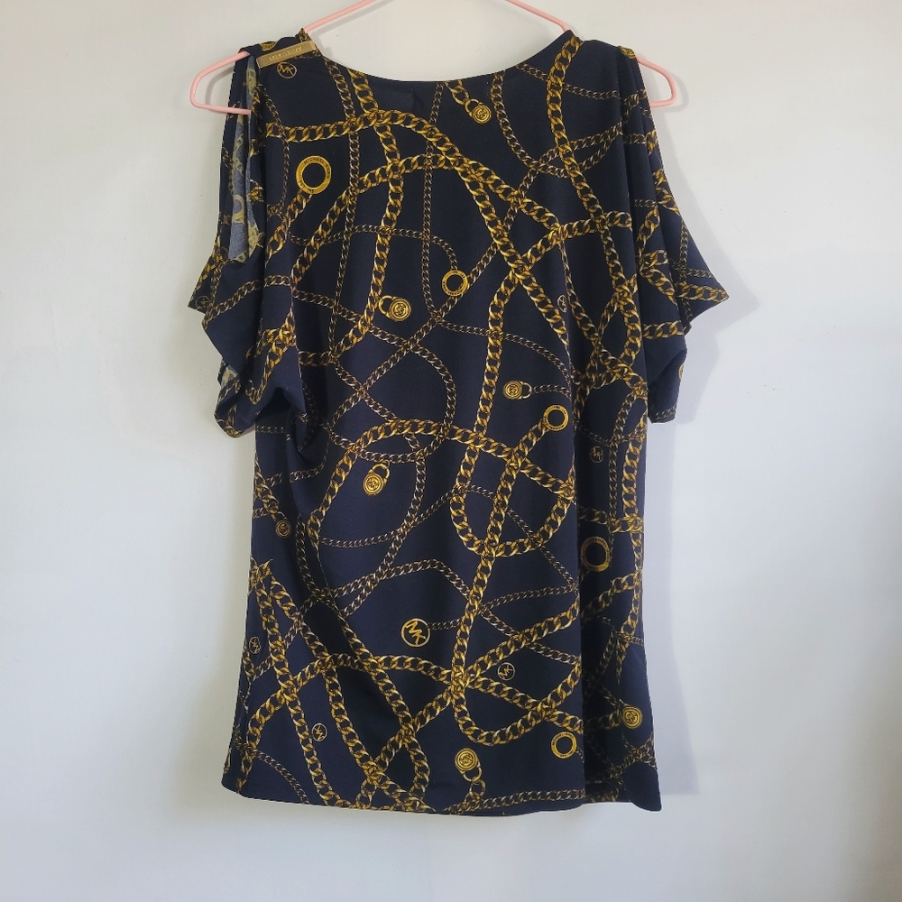 Michael Kors Cold Shoulder Blouse Top - Picture 4 of 4
